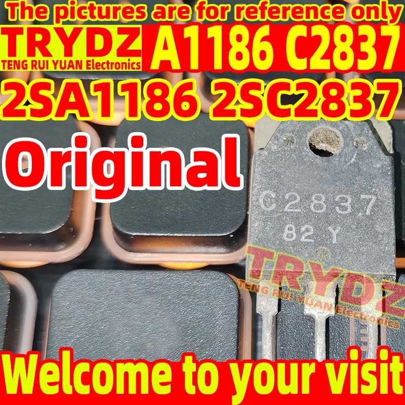 5-1 pairs Original New A1186 C2837 2SA1186 2SC2837 TO-3P