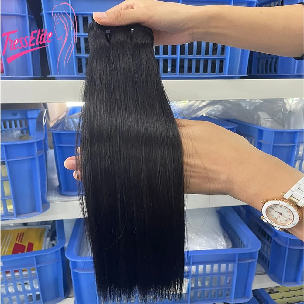 

Натуральный цвет, необработанные двойные нарисованные кости, прямые волосы, пучок 8-26 дюймов, бразильский девственный реми, 100% необработанный, можно окрашивать в горячем цвете