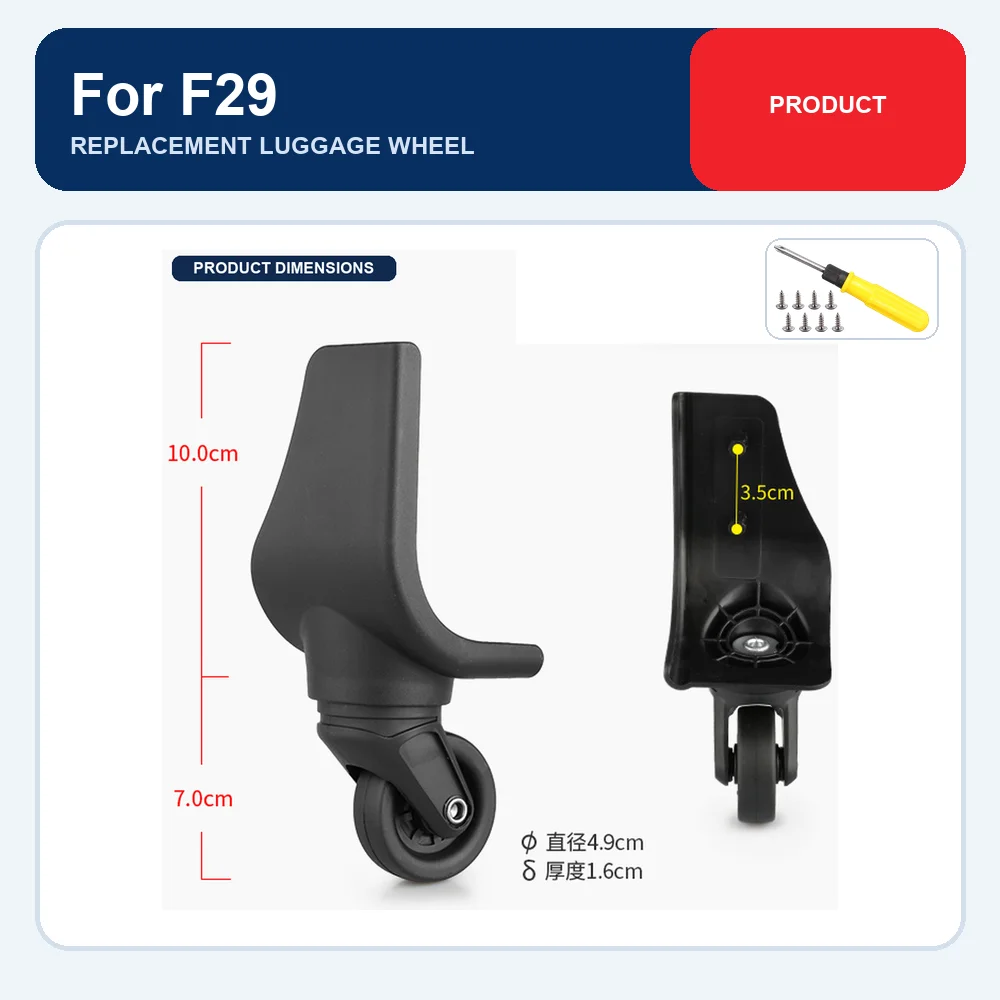 Rear Replacement Luggage Wheel For Swiss Military F29 For American Tourister F30 For Benlun F30 Caster Repair Part