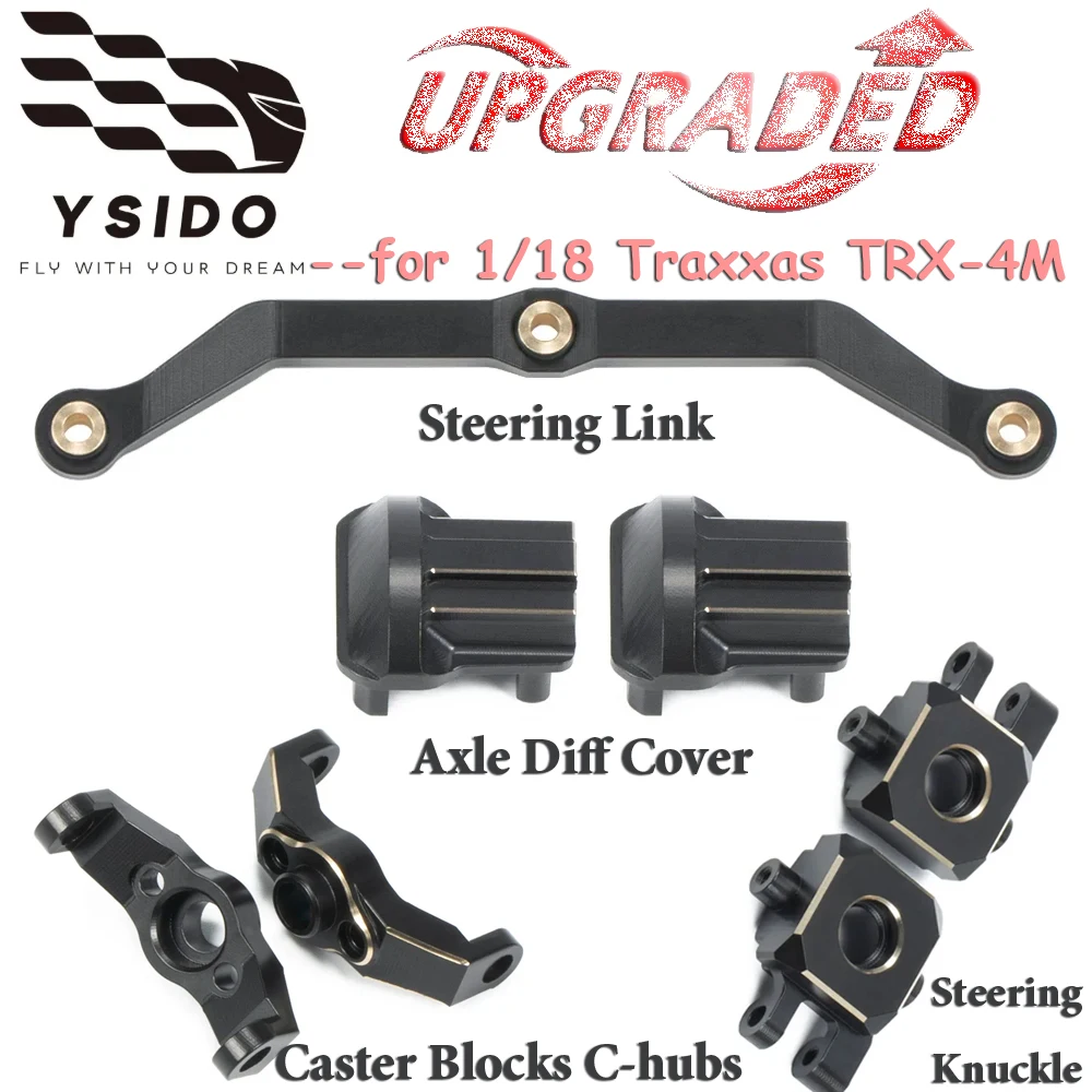 

1/18 RC Car TRX4M Запчасти Латунный поворотный кулак рулевой тяги Alex Diff Cover Blocks для 1:18 Traxxas TRX-4M RC Crawler Defender