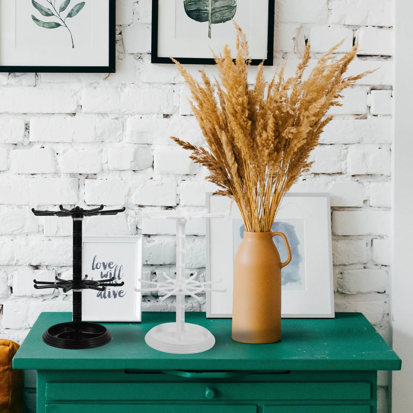 

Набор из 2 вращающихся подставок для демонстрации ювелирных изделий: для серег, ожерелий, браслетов, брелоков, подвесок. Настольный органайзер для розничной торговли.