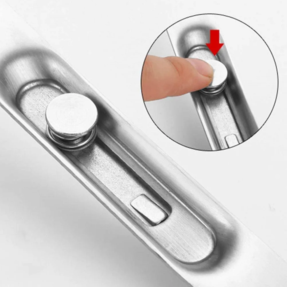 Keep Your Doors Safe with 2 Pack 4 inch Stainless Steel Door Flush Bolts Suitable for Composite French and Wood Doors