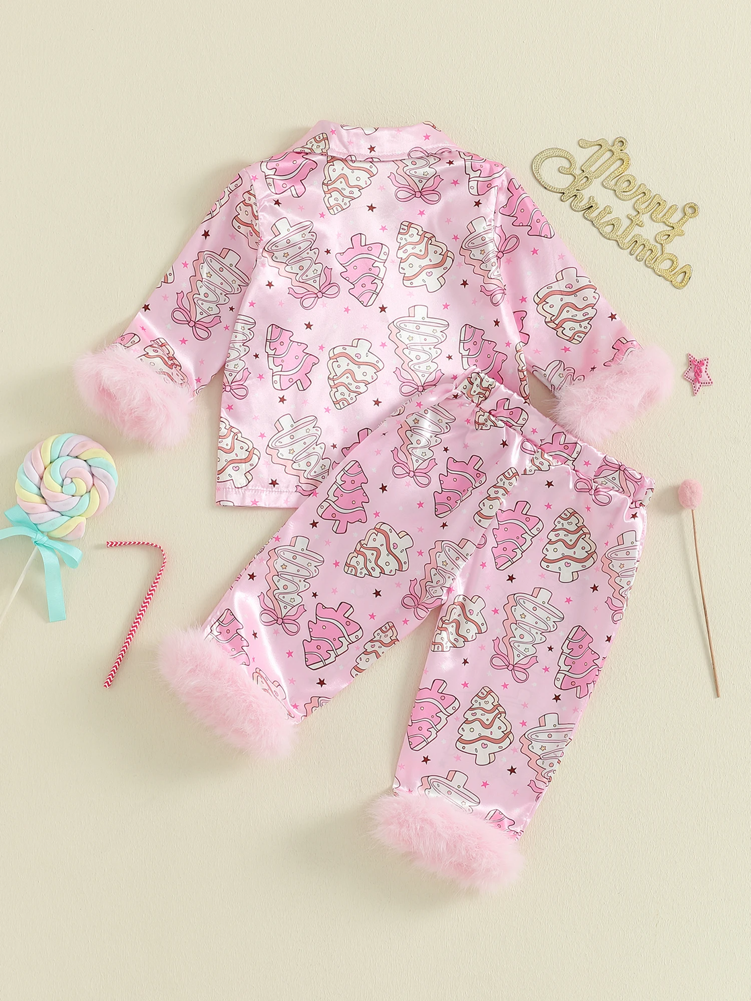 

Women s Christmas Pajama Set with Cozy Fleece Lining and Festive Reindeer Print Long Sleeve Top and Pants Sleepwear Set