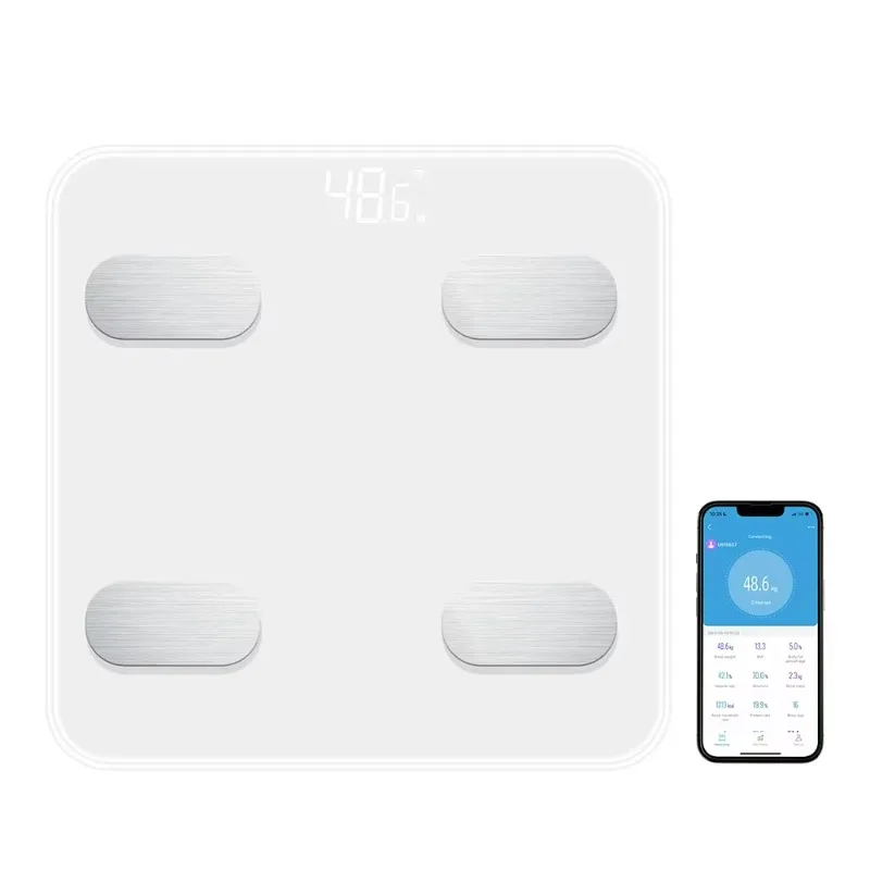High-Performance WiFi Dual-Mode High Precision Sensor Body Fat Scale APP Data Sharing Tempered Glass Digital Weight for Bathroom