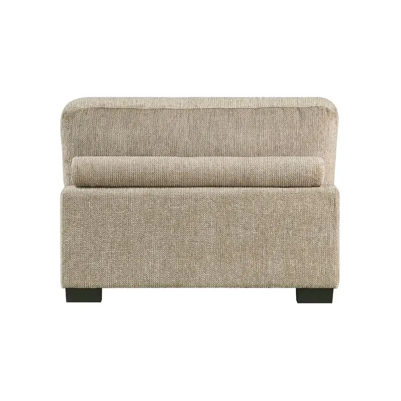 Cadeira sem braços com travesseiro, microfibra marrom, estrutura de madeira preta