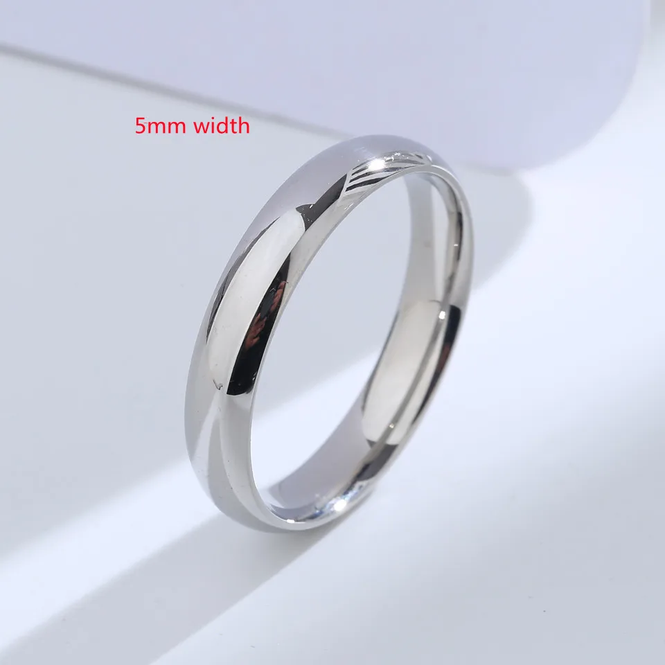 Buyee 925 Sterling Silver Couples Ring Sets Can Engrave Name Classic Simple Ring for Women Men Fashion Fine Jewelry Circle