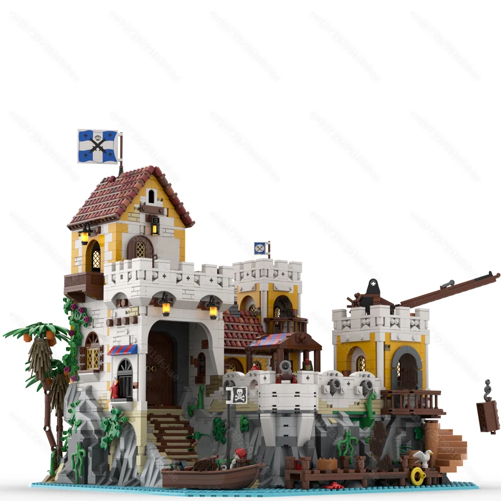 New medieval Pirate Series MOC Imperial Trading Post  Eldorado Fortress  DIY creative ideas children Toy Gift building blocks