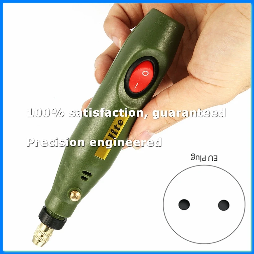Portable Mini Electric Wood Carving Tool Set + 30Pcs Diamond Wood Carving EU Plug-FS