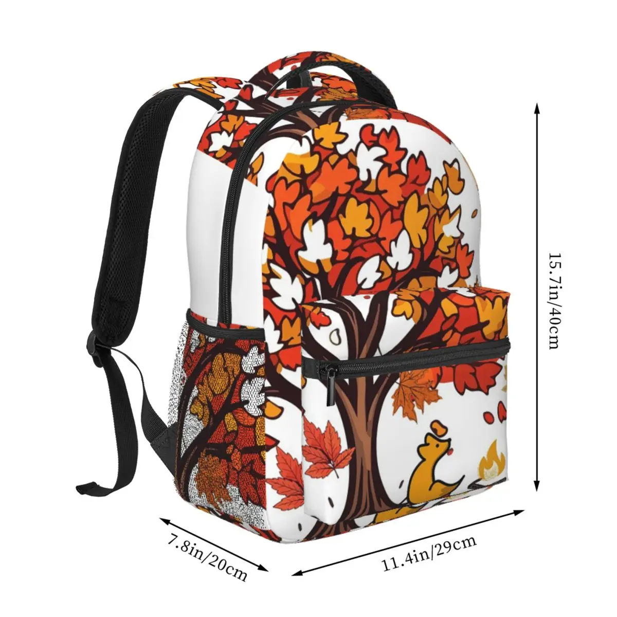 Autumn Fox Backpack Student BookBag Kids School Bag Laptop Shoulder Bags for Men Women
