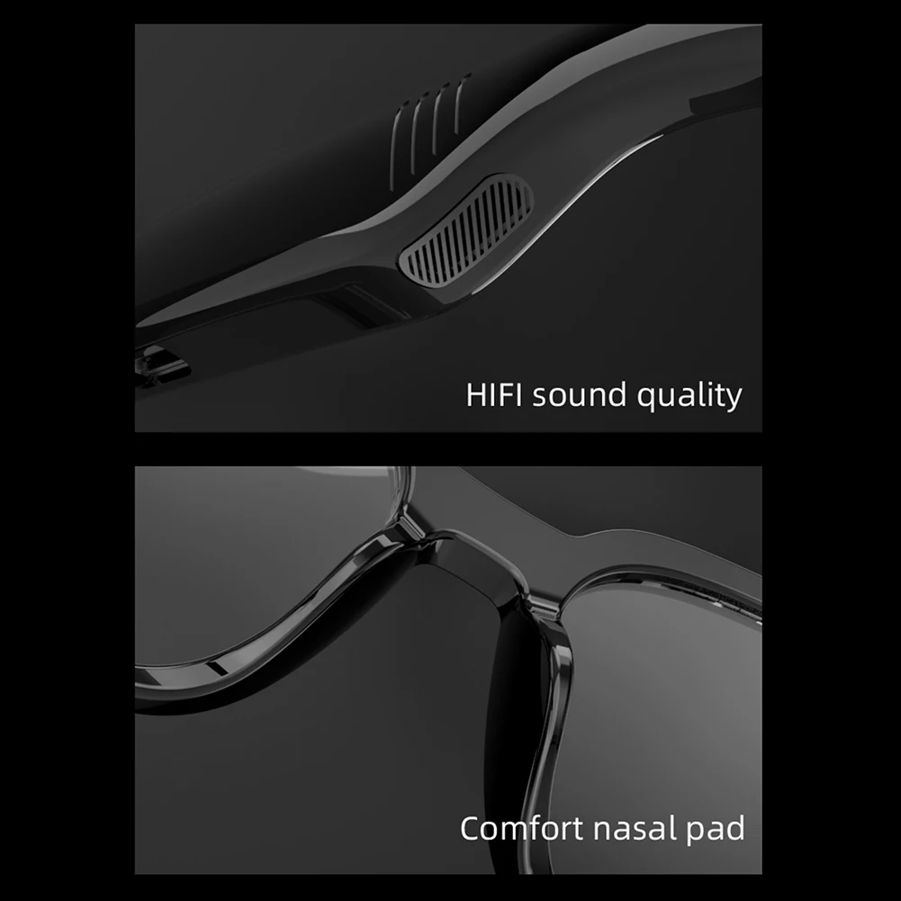 AI Smart Translate Eyeglasses BT 5.4 Call Intelligent Translator Glasses Audio Music Call Sunglasses for Business Travel Meeting