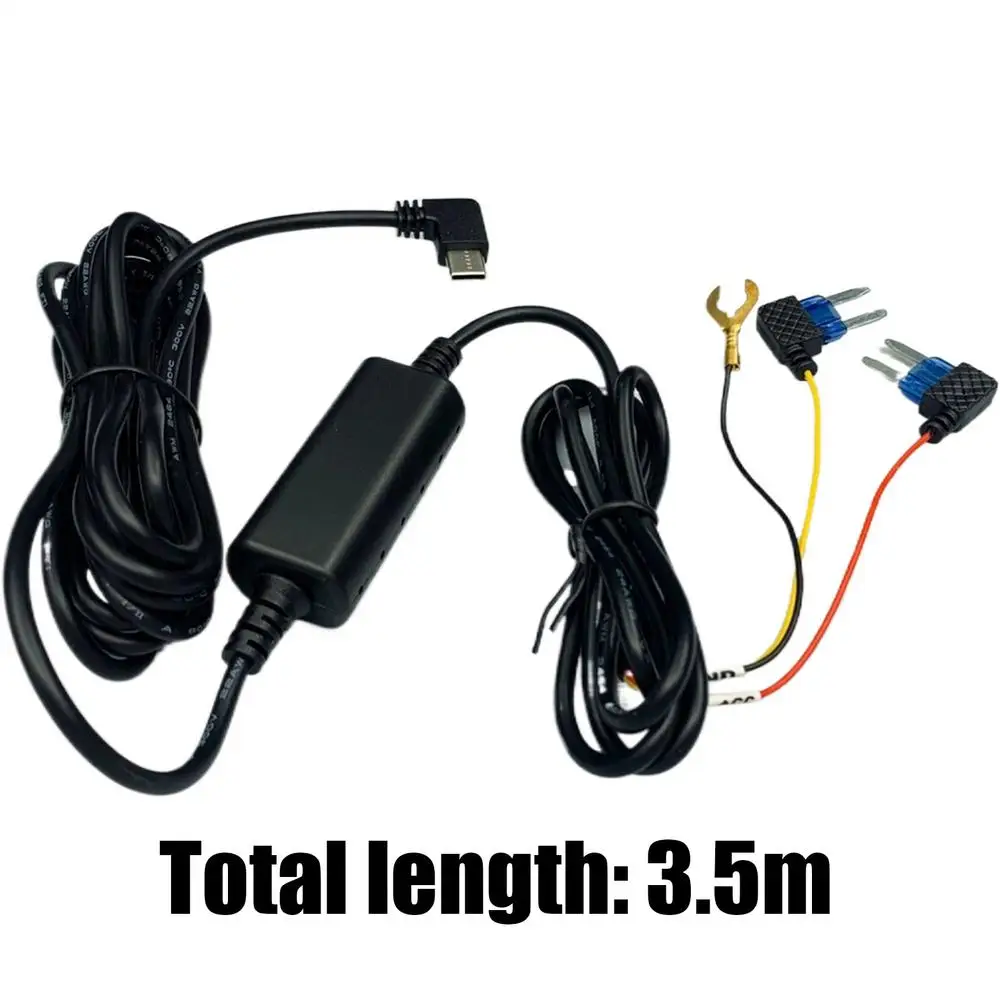 Kit De Câblage Hardwire Kit Avec Port USB C De 3,5 Mètres Pour Dashcams, Convertisseur 12V-24V En 5V 3A, Surveillance De Stationnement 24 Heures