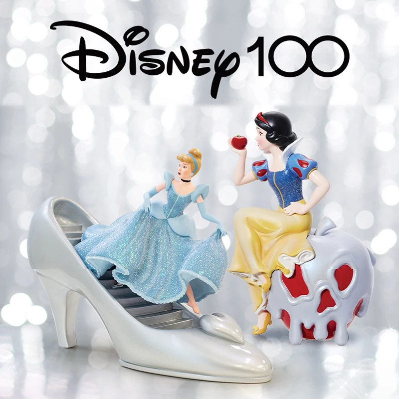 2023 Disney 100th Anniversary Snow White Figure Aurora Series Cinderella Model Creative Ornament Kids Collection Christmas Gift