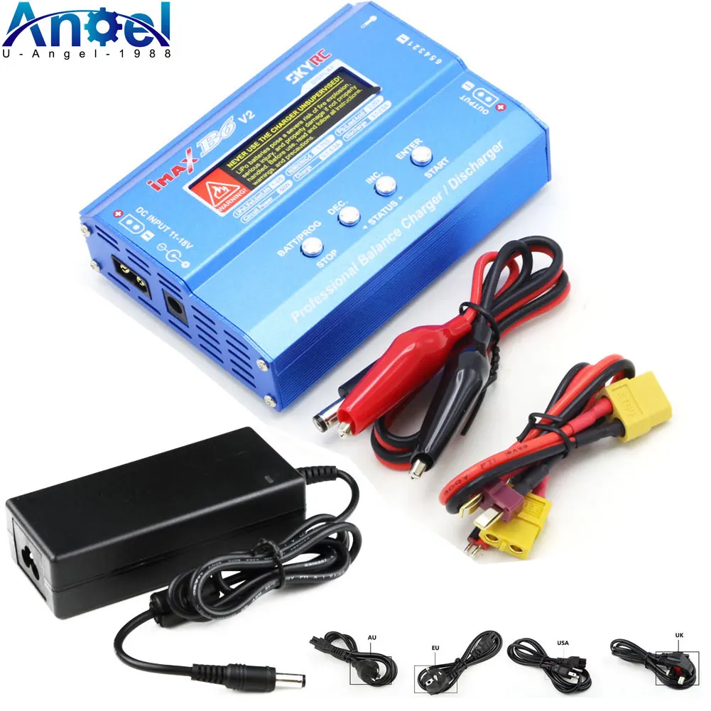 Original SKYRC IMAX B6 V2 Digital Lipo NiMh Battery Balance Charger With AC POWER 12v 5A  Adapter For Rc Car Drone Helicopter