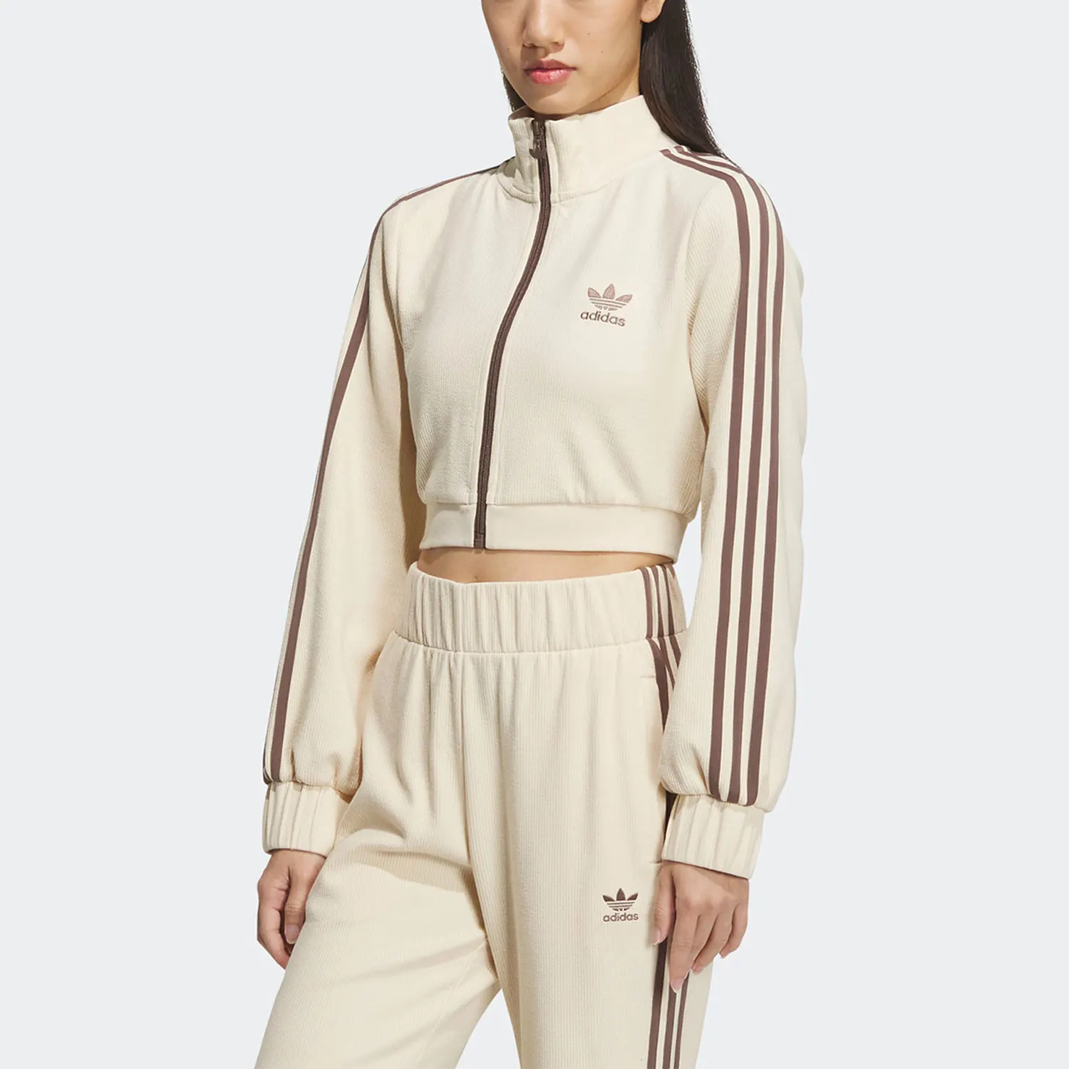 

Adidas подлинная новая женская дышащая спортивная куртка с воротником-стойкой Trefoil IP3005