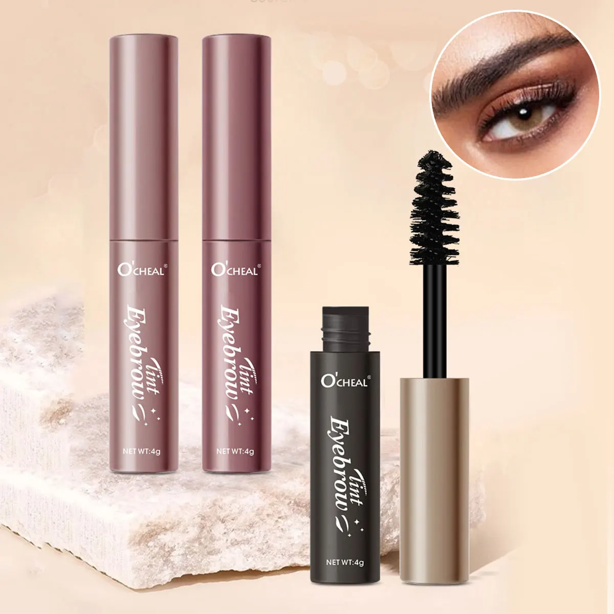 Vierkleuren Stereoscopische Wenkbrauwkleurstof Is Waterdicht, Transpirant Resistent, Langdurig, Natuurlijk En Vast, Zonder Ontkleuring