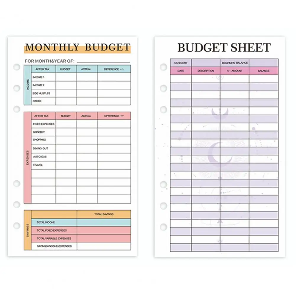 Carpeta A6 con Clips para bolígrafos, cuaderno con estampado exquisito de flores, carpeta A6, cuaderno multiusos elegante con dinero en efectivo