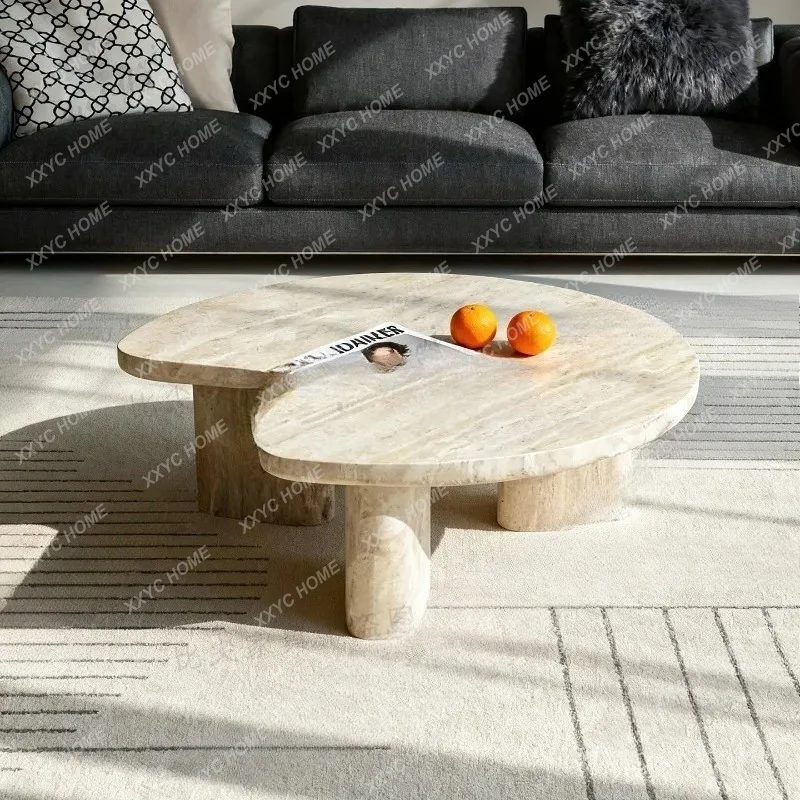 XXNew villa large apartment high-end natural cave stone coffee table