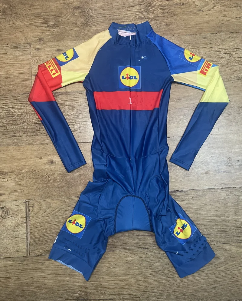 

LASER CUT Skinsuit 2024 LIDL TEAM Bodysuit LONG SLEEVE Cycling Jersey Bike Bicycle Clothing Maillot Ropa Ciclismo