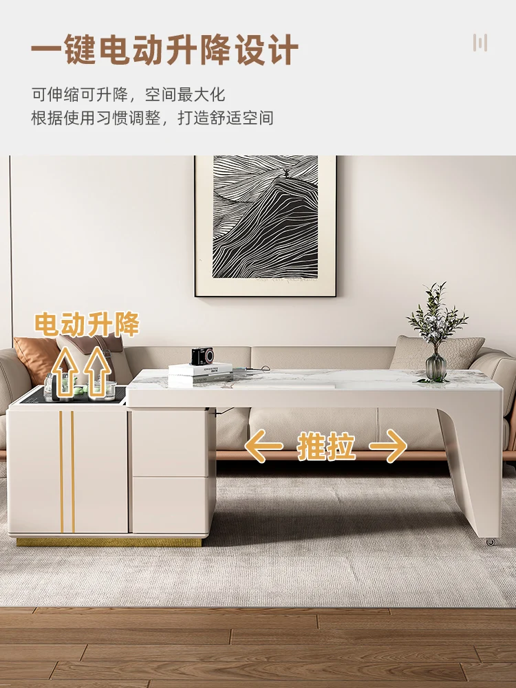 Tea Making with Induction Cooker Dining Table Integrated Home Living Room Modern Light Luxury Kung Fu Tea Table