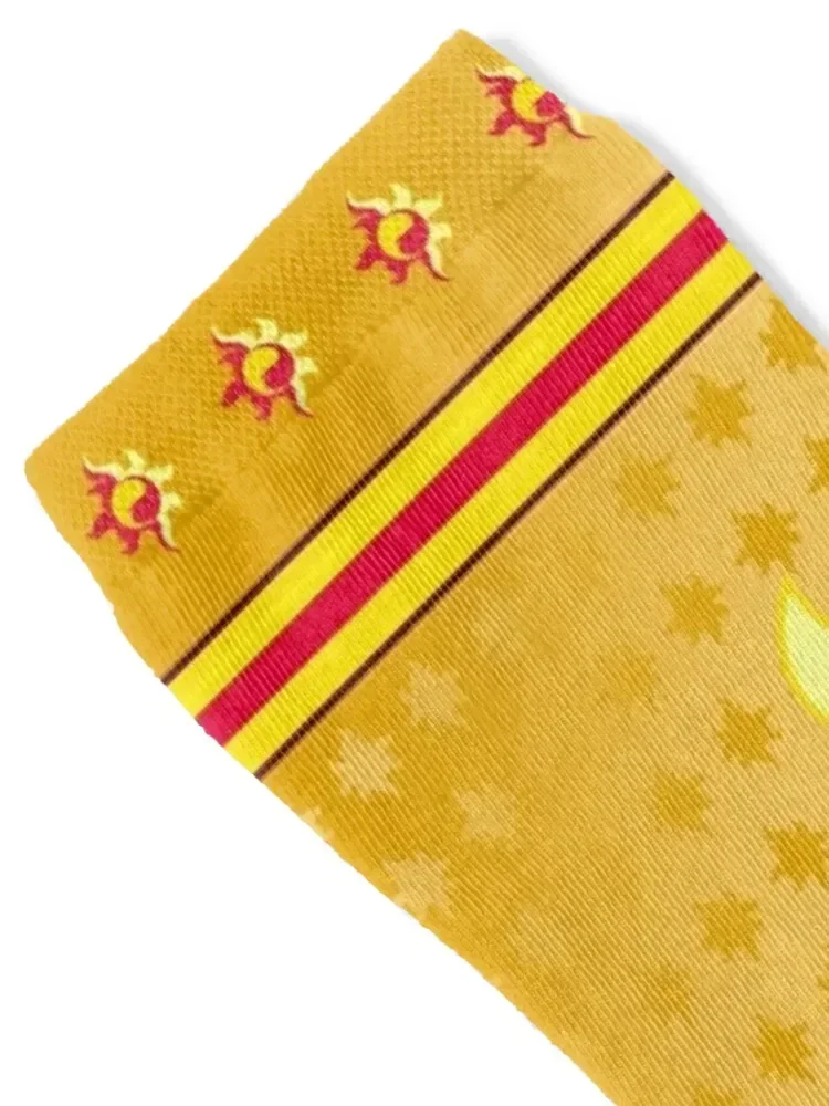 Sunset Shimmer Sun Fire Flames MLP Cutie Mark Sign v2 Socks colored designer Novelties Designer Man Socks Women's