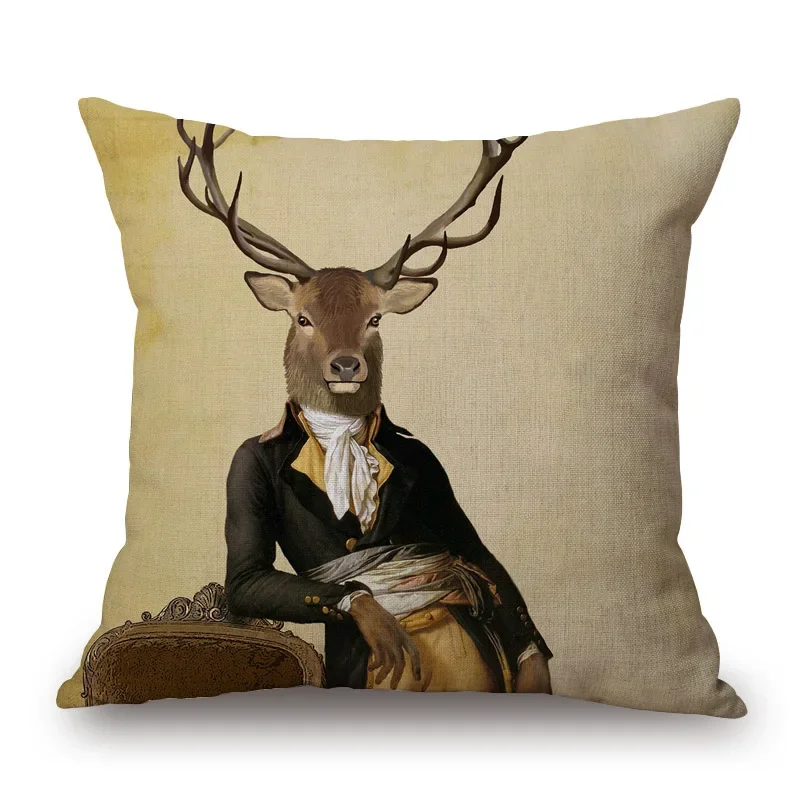 Nordic Fashion Animal Cartoon Printing Cushion Cover Sofa Decoration Pillowcase Bedroom pillow cases throw pillow covers40x40cm