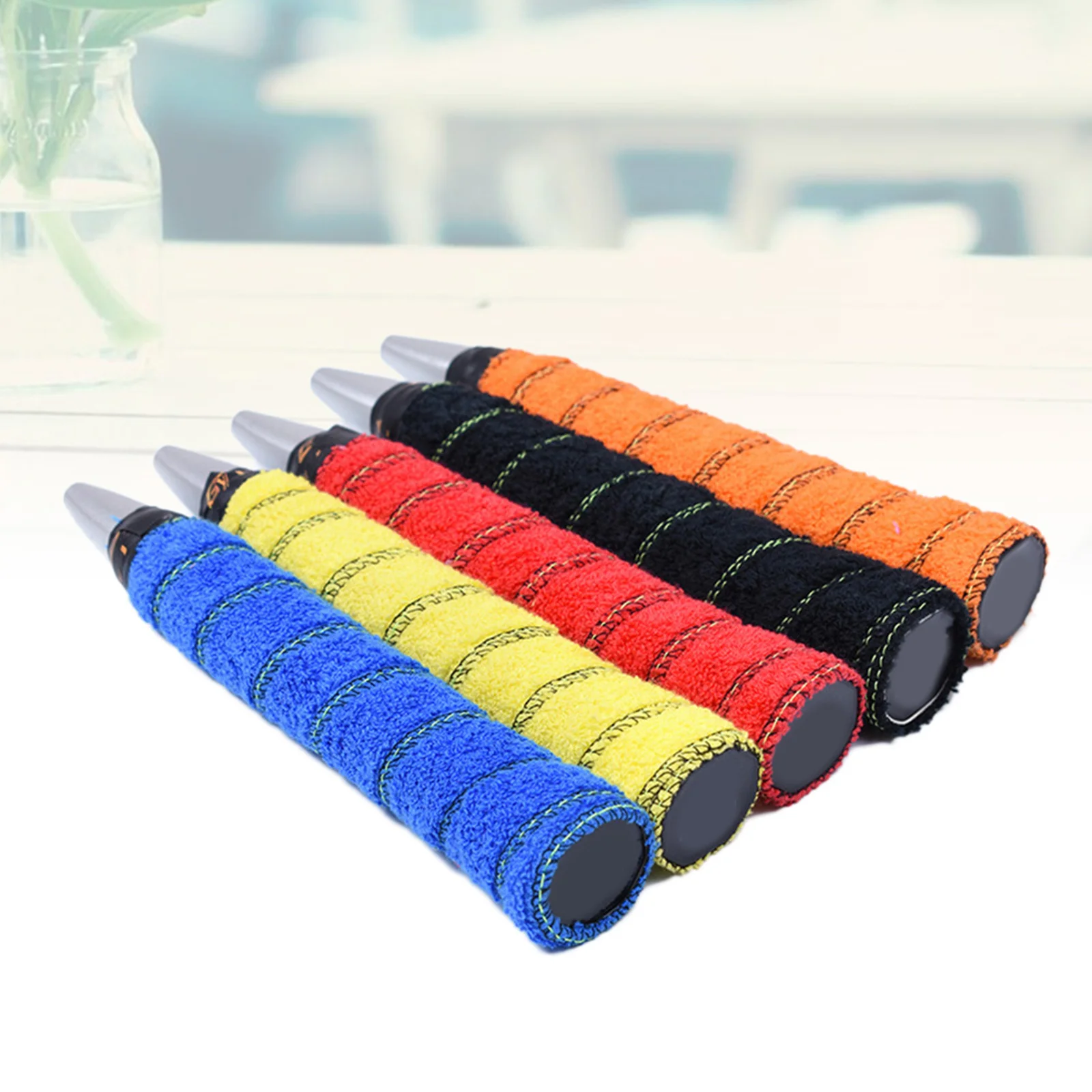 

5Pcs Cotton Racket Grip Tape Anti Slip Wrap Overgrip for Sweaty Hands Badminton Tennis Sports Racket Grip Tape