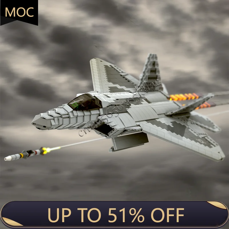 

1624 Parts Fighter Jet Aircraft Model MOC Building Block Brick DIY Creative Assembly Toy For Kids Popular Christmas Gifts