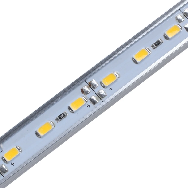 4X 50CM 12V 36 LED 5050 SMD Hard Strip Bar Light Aluminum Rigid Warm White