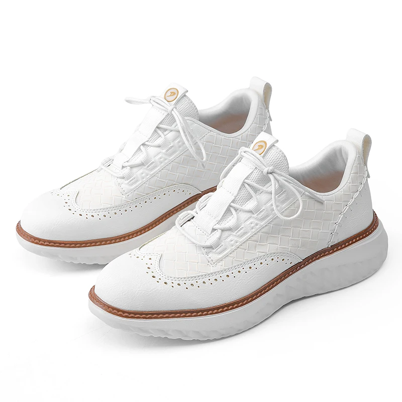 British Style Brogues Mens Leather Casual Shoes Thick Soles 5cm Plus Big Size 50 51 52 Italian Luxury Brand Designers loafers