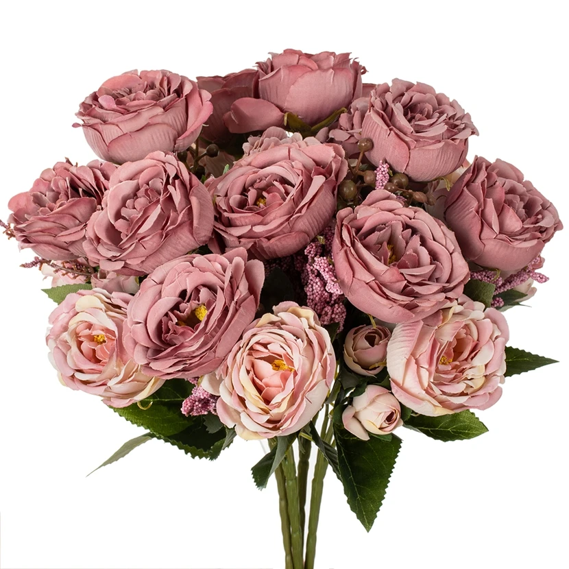

Artificial Flowers Silk Peony Roses Home Room Vases Outdoor Garden Festival Table Decor DIY Wedding Bridal Bouquets Hotsale Prop