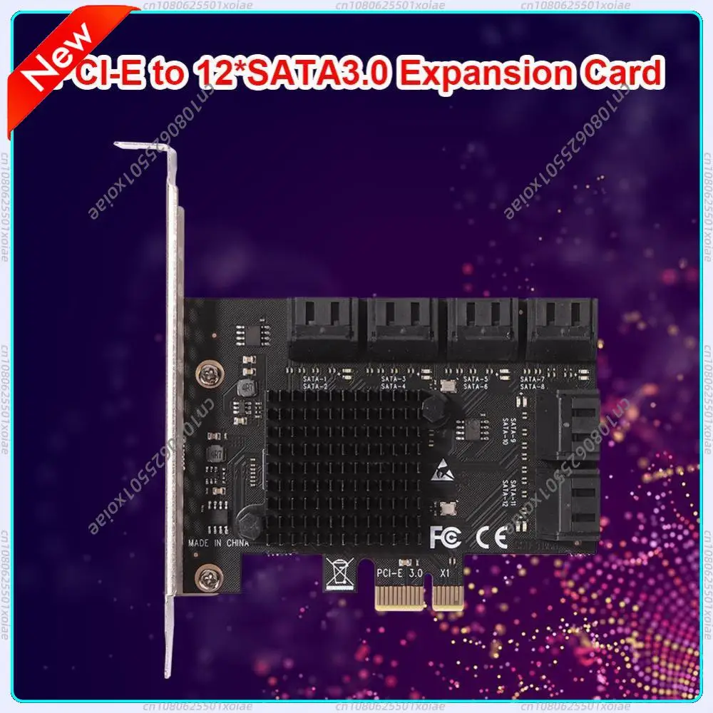 pci-express-x1-から-sata-30-への拡張カード-コントローラー-アダプター-ライザー拡張カード-sa3112j-pcie-アダプター-12-ポート-6gbps