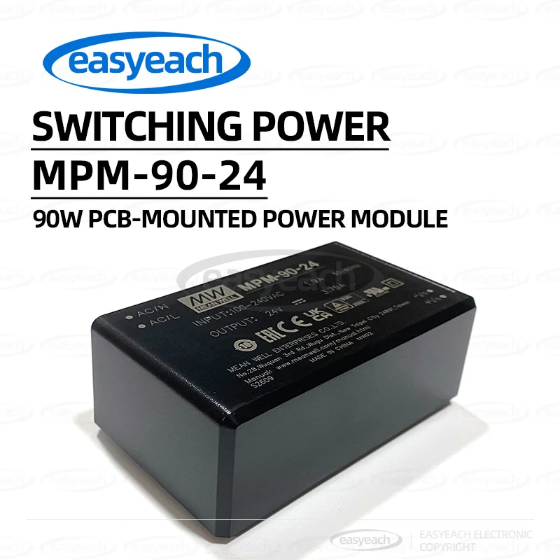MPM-90-24 Switching Power Supply 90W PCB Installation Power Module 24V AC-DC High Reliable PCB Mount Green Medical Power Module
