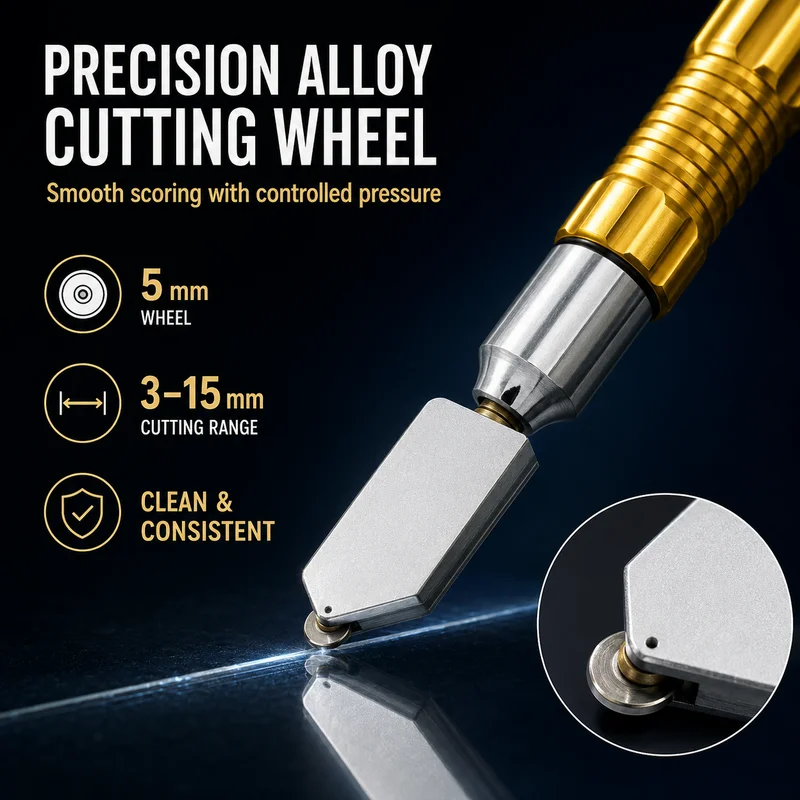 1pcs Professional Diamond Glass Cutter Tile Cutting Tool with Alloy Wheel for Ceramic Floor Tile