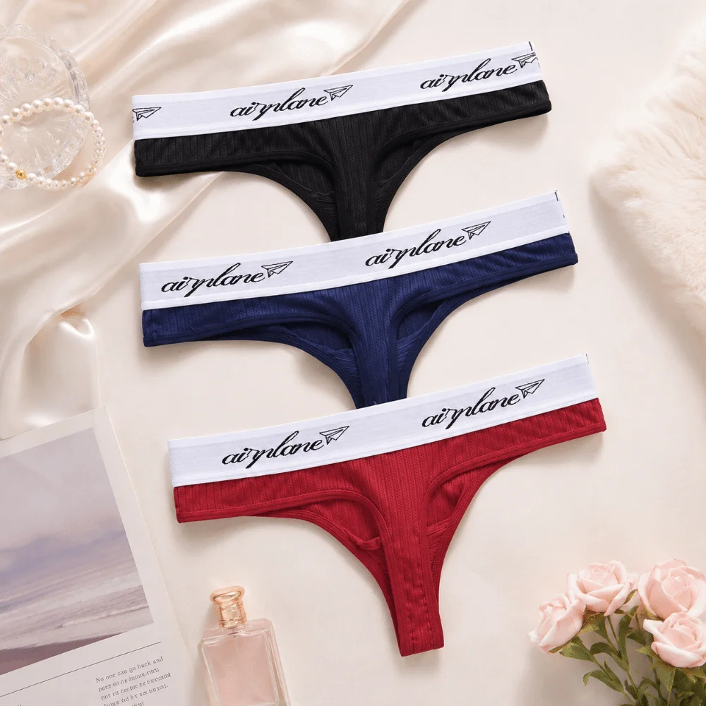 Letter Design T-back Bikini Briefs Low Waist Lingerie Men Underwear Patchwork Breathable Thong Male Sports