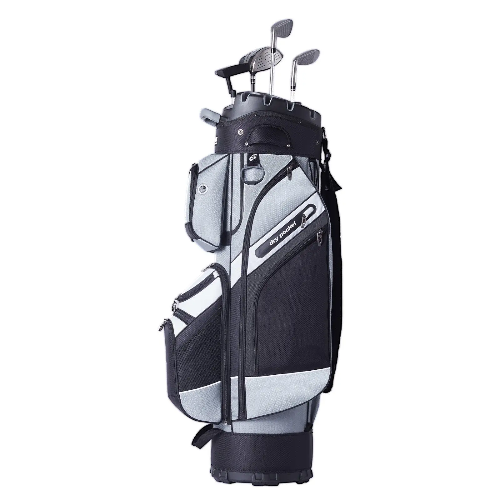 Golf Cart Bag with 14 Way Organizer Divider Top 41' 13 Pockets Premium Nylon Cart Bag Durable Golf Bags with Handles & Dust Co