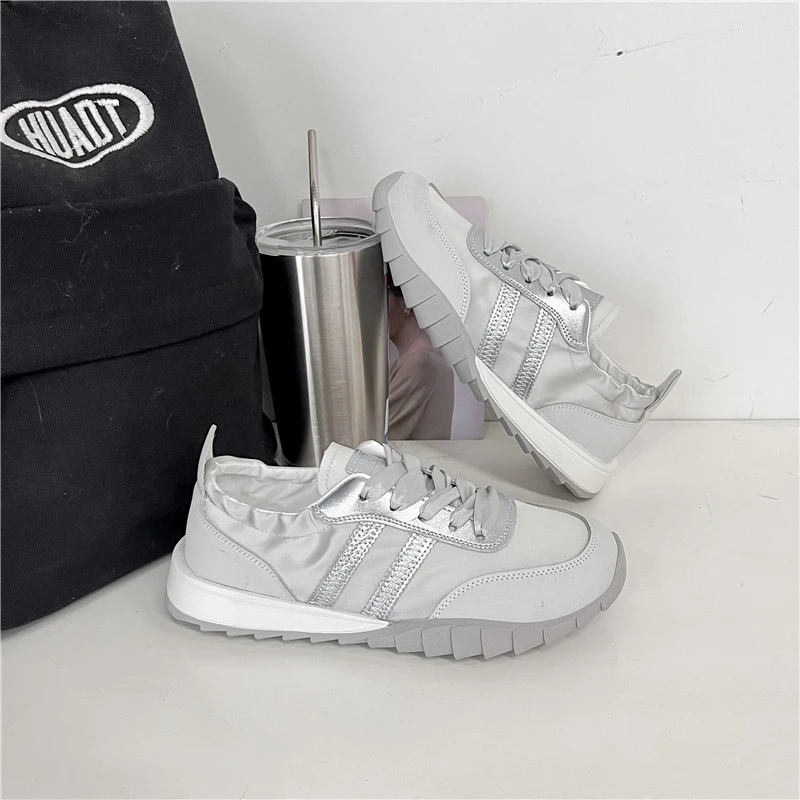 2024 new new ribbon Gump shoes retro silver De training women's shoes image 3