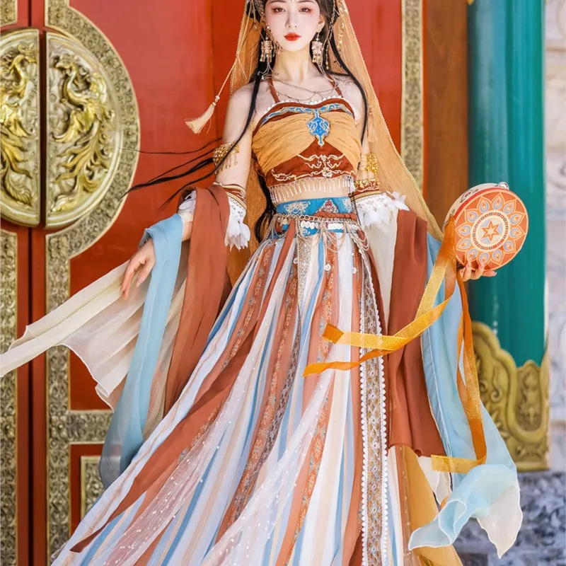 Exotic Hanfu female Guinea Western divinity costume full set