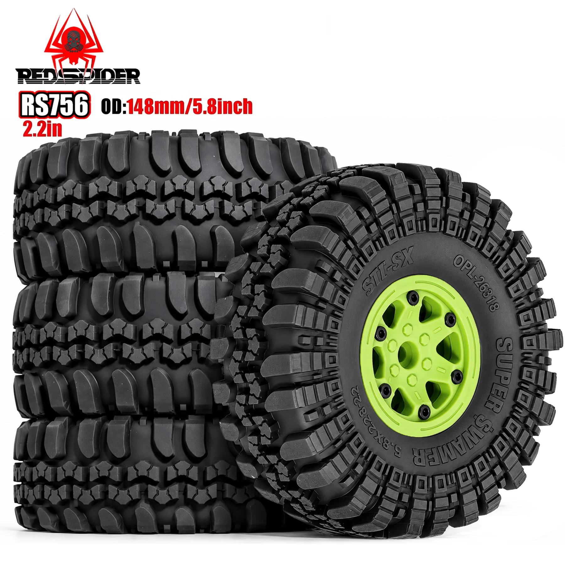 RED SPIDER 4Pcs 148mm 2.2