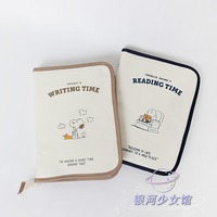 Snoopy Fashionable Casual Canvas Storage Bag Travel School Boys and Girls Mobile Phone Tablet Cosmetics Portable Digital Bag