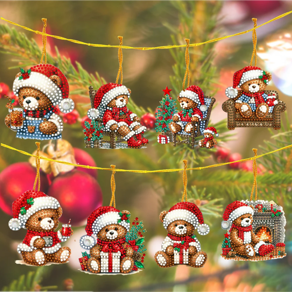 مثقاب معلق على شكل خاص ، ديكور عيد الميلاد ذاتي الصنع ، قلادة حجر الراين خماسية الأبعاد ، مثقاب موضعي ، فن الماس الكرتوني ، نافذة بيندا ، 8. #2