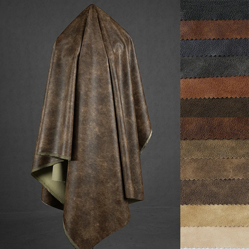 

Мягкая водонепроницаемая износостойкая ткань из искусственной кожи в стиле ретро для модной кожаной куртки, кожаной юбки, сумки, дивана по полуметро