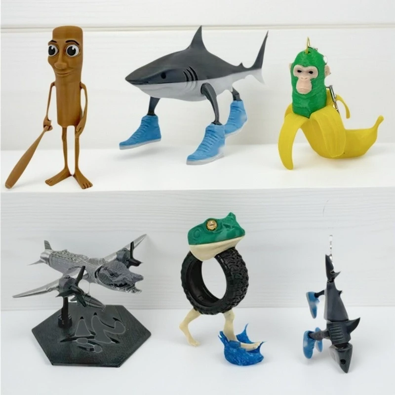 

American Foreign Classic Of Mountains And Seas Action Figure Foreign Ai Toys Tung Tung Tung Sahur All Wooden Stick People Toy