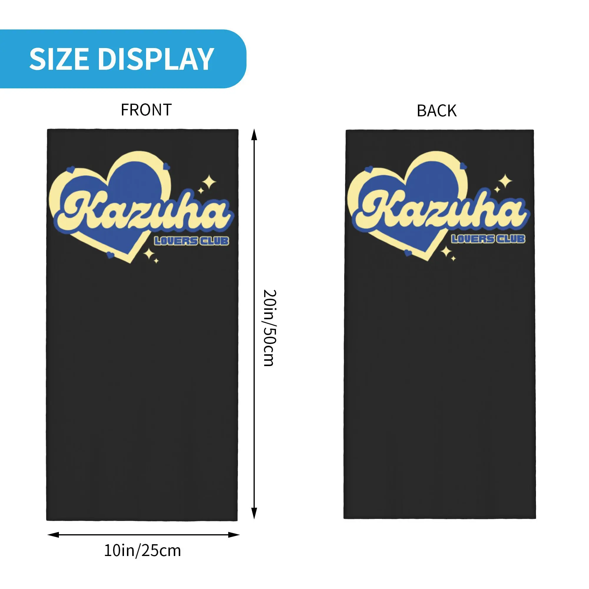Kazuha lovers club Bandana Neck Gaiter Printed Magic Scarf Multi-use Balaclava Running For Men Women Adult Winter