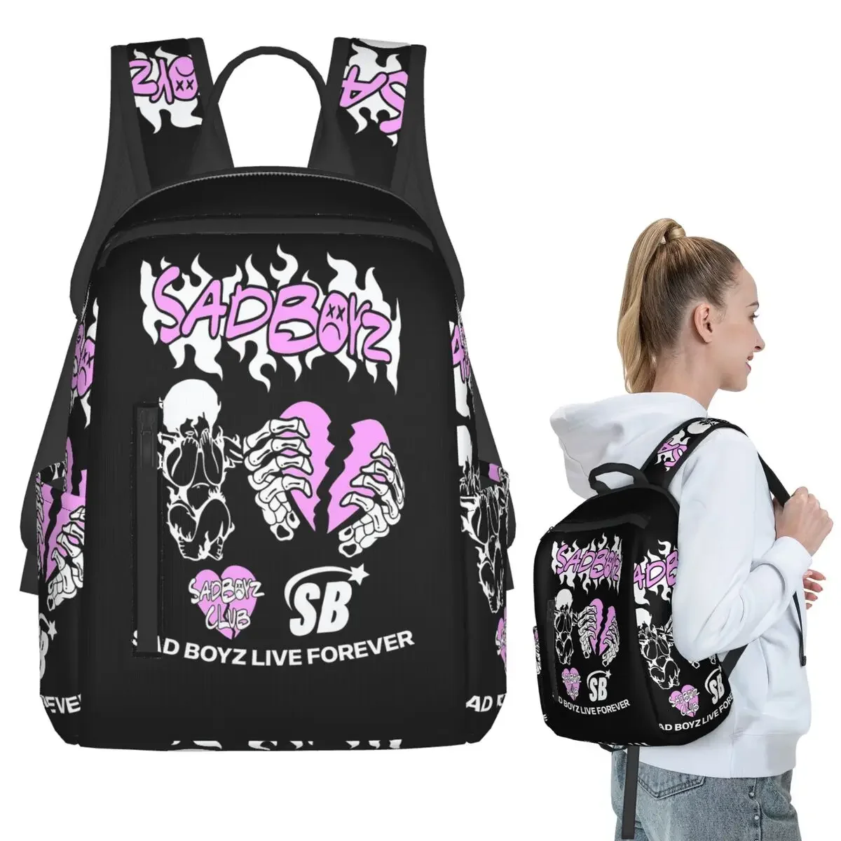 Junior H Merch Sad Boyz Backpack Student BookBag Children School Bag Laptop Shoulder Bags Boys Girls