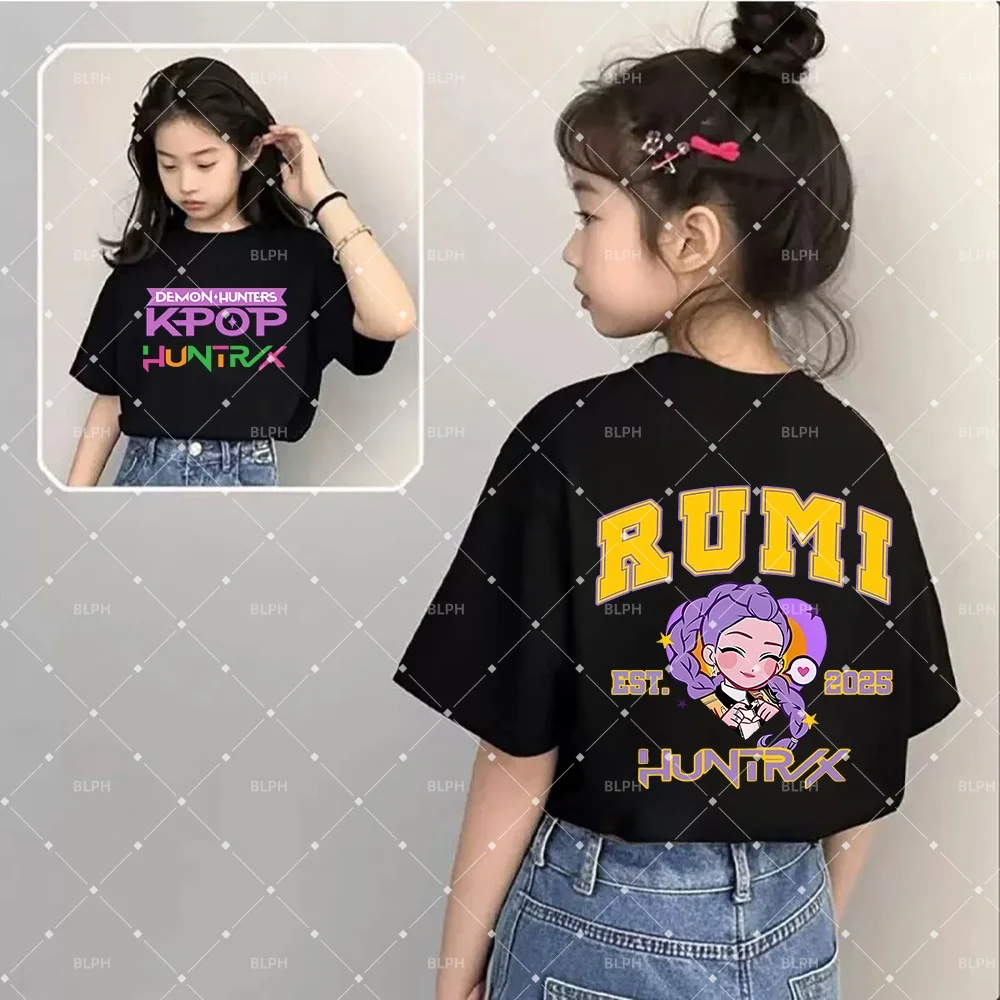 

Милая детская футболка с принтом "BABY", в стиле K-pop Devil Hunter, EST 2025, идеально подходит для юных фанатов Mira Rumi Zoey Huntons