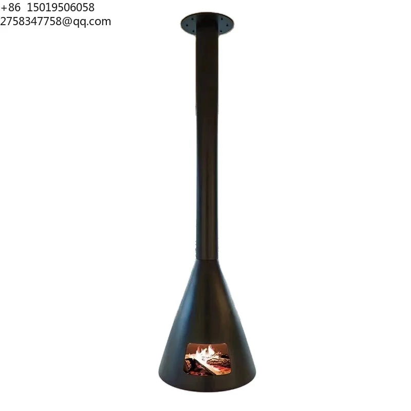 Modern 3D Atomized Artificial Fire Fireplace Metal Flying Saucer Design for Hotel Lobby B&B or Home Living Room Heating