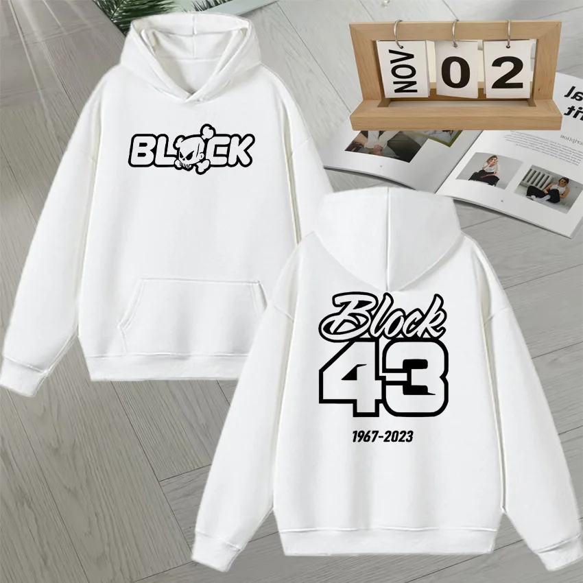 كين بلوك جرافيك مزدوج الوجهين طباعة هوديي الرجال النساء الصوف فضفاضة طويلة الأكمام البلوز للجنسين خمر الخريف الشتاء البلوفرات #2