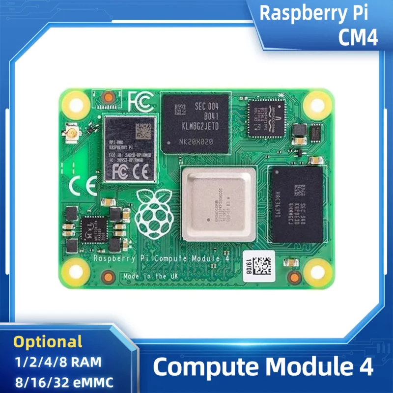وحدة حساب Raspberry Pi CM4 4 لوحة تطوير اختيارية 8 جيجابايت رام / 8 / 16 / 32 جيجابايت EMMC Flash Wifi & BT لوحة صناعية