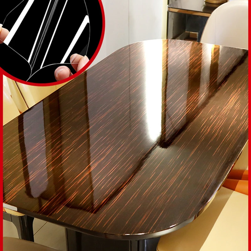 1M Adhesive Table Protective Film Glossy Clear Protection Anti-scratch Heat Resistant Furniture Stickers Table for Home Stickers