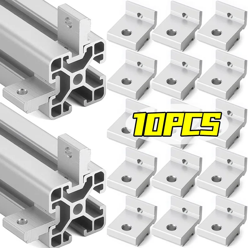 

2020 3030 4040 Aluminum Profile Bracket 10 Sets Side Plate Fixing Bracket Shelf Fixing Parts For Machine Frame Construction